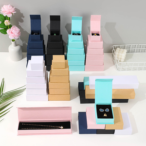 Bìa Vòng Vòng Cổ Bông Tai Đồ Trang Sức Quà Tặng Bao Bì Hộp Biểu Tượng Tùy Chỉnh Từ Hình Chữ Nhật Vuông Hộp Đồ Trang Sức Tổ Chức - Product Image 1