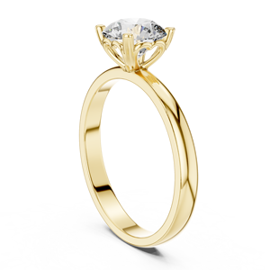 Anillo de diamante cultivado en laboratorio de 3 quilates al por mayor | Oro de 14K | Diamantes redondos de 4 puntas de garra | Anillo personalizable - Product Image 5