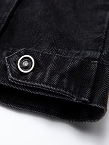 Veste bomber en denim vintage unisexe pour homme, hiver 2026, lavage à la neige, bleu clair, écologique, personnalisable, fabricant du Bangladesh - Product Image 6