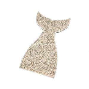 Decoración de Pared de Cola de Sirena Hecha a Mano, Tejida Naturalmente, para Colgar en la Habitación del Bebé, Decoración de Hogar de Fantasía Suave - Product Image 1