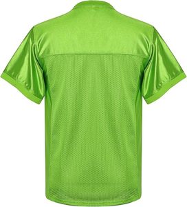 100% malla de poliéster diseño hueco Rugby Jersey uniforme de fútbol americano con mangas cortas transpirable de talla grande característica - Product Image 2