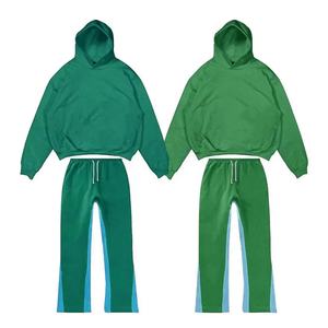 Conjunto de Sudadera con Capucha y Pantalones Deportivos Acampanados Personalizados para Hombre, Conjunto Deportivo Grueso Unisex para Otoño e Invierno, Conjunto de Sudadera con Capucha y Pantalones Deportivos Acampanados - Product Image 3