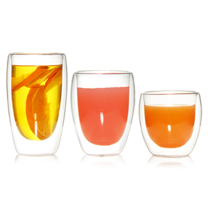 Tazza da <span class=keywords><strong>Caffè</strong></span> in <span class=keywords><strong>Vetro</strong></span> Borosilicato a <span class=keywords><strong>Doppio</strong></span> Strato Resistente al Calore 250/350/450ml Fornitura di Fabbrica - Product Image 1