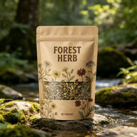 Pochette en papier kraft durable et écologique |   Sac anti-odeur laminé VMPET/PE de qualité alimentaire pour thé aux herbes séché de qualité supérieure