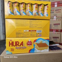 Gâteau à étages savoureux Bibic-a Hura au goût de lait au beurre 300g X 12 boîtes Fabriqué au Vietnam Biscuits et gâteaux faibles en gras Doux et délicieux
