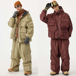 Pantalones de Snowboard con aislamiento a prueba de viento para hombre, pantalones holgados impermeables con forro térmico para esquí, pantalones cálidos de invierno, pantalones con múltiples bolsillos - Product Image 1