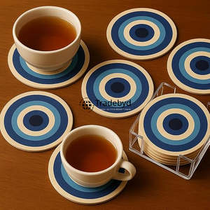 Posavasos de MDF a granel Tradebyd, proveedor mayorista, alfombrillas para bebidas elegantes reutilizables ecológicas impresas personalizadas para compradores globales - Product Image 1