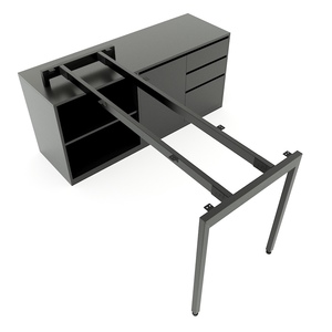 Patas Metálicas Minimalistas para Mesa de 140x60cm, Modelo Slean HCSL026, Patas para Muebles de Comedor y Cocina - Product Image 1