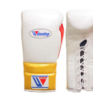 Gants de boxe RTS Winning jaune blanc rouge Gants de boxe en cuir véritable de qualité supérieure Sparring sur mesure Gants de boxe MMA Gym - Product Image 5