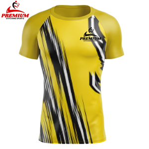 Hot Selling <b>Men</b> Rash Guards Sportswear Spandex Polyester Material Sweat Wicking Sportswear Quickdry Lightweight Custom Logo - Product Image 5