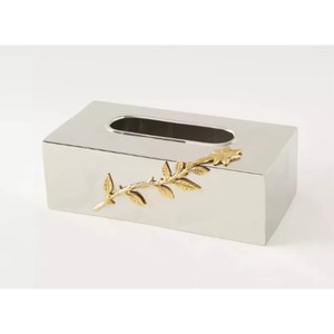 กล่องทิชชูโลหะดีไซน์ทันสมัยทำมือเป็นมิตรกับสิ่งแวดล้อมสำหรับงานแต่งงานและตกแต่งบ้านปรับแต่งโลโก้ได้ - Product Image 3