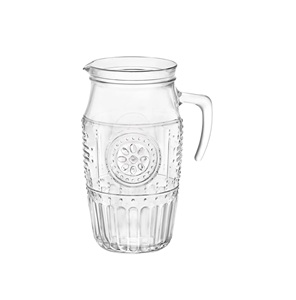 Jarra de Vidrio Grabada TQC, Diseño Moderno y Lujoso, Hecha a Mano, con Capacidad de Más de 1 Litro para Agua, Jugo, Vino, Decoración para Fiestas - Product Image 1