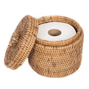 Round Single Tissue Roll Box Handmade <b>Storage</b> Box Eco-Friendly Natural Home and Home Decor Wholesale from Vietnam - Product Image 3