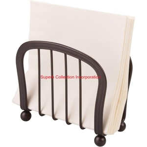 Modern Golden Metal Napkin <b>Holder</b> Table Elegant Round Design <b>Tissue</b> Stand Decorative Tabletop Dispenser For <b>Kitchen</b> & Home Decor - Product Image 2