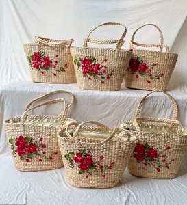 Women Traveling Water Hyacinth Handbag Beach <b>Bag</b> <b>Wicker</b> Handicrafts Totebag by Vigi Farm Vietnam - Product Image 5