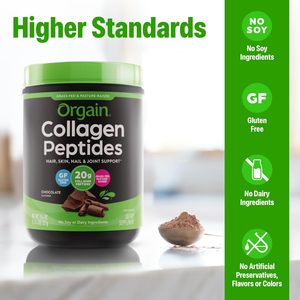 Péptidos de Colágeno Hidrolizado Orgain en Polvo para Mujeres y Hombres, Suplemento de Chocolate para el Cabello, la Piel, las Uñas y las Articulaciones, 1 lb - Product Image 3