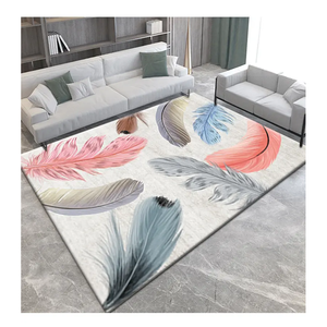 Tapis d'intérieur en velours cristal lavable en machine, taille personnalisée, avec fond à pois, motif abstrait moderne personnalisé pour chambre à coucher - Product Image 5