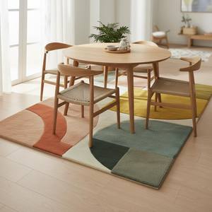 100% Wool Indian Vintage Authentic Hand Woven Bohemian Home Decor Soft Tufted Hand Knotted Floor Area Rug <b>Carpet</b> Room - Product Image 4