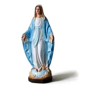 Religion Our Lady of Grace Figure On Base, Heavenly Doll Statues Custom Resin Catholicism Virgin Mary Statues