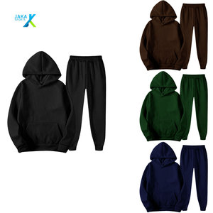 Conjunto de chándal de 2 piezas de invierno para hombre, Sudadera con capucha y pantalones para correr, chándal Atlético informal para gimnasio para correr y entrenar - Product Image 1