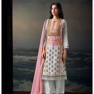 Premium Pure Mul tela hecha a mano impresa Salwar Kameez para ropa de fiesta disponible tarifa al por mayor ropa India pakistaní - Product Image 2