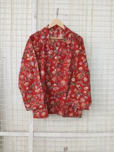 Ensemble de pyjama pour enfants en coton imprimé en bloc personnalisé en gros, chemise à manches longues et pantalon à taille élastique, pyjama confortable - Product Image 3