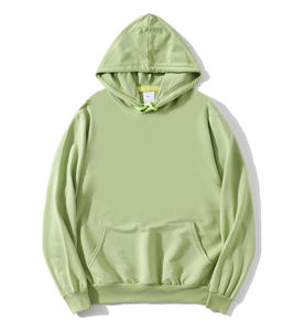 เสื้อฮู้ดดี้ผ้าฟลีซคอตตอน 100% คุณภาพสูง เป็นมิตรกับสิ่งแวดล้อม ทรงโอเวอร์ไซส์ กันยับ สีพื้น รับสกรีนลาย พิมพ์โลโก้ ปักโลโก้ สำหรับผู้ชาย - Product Image 5