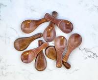 Mini-cuillère en bois minimaliste multi-usage, antiadhésive, écologique, faite à la main, en bois naturel, pour cosmétiques, cuisine, artisanat et maison