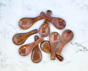 Mini Cuchara de Madera Minimalista para Tarro de Sales de Baño, Especias, Hecha a Mano, Madera Natural, Antiadherente, Ecológica, Cuchara Cosmética para Cocina - Product Image 5