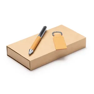 Set Portachiavi e Penna Ecologico Bolvar, Gadget Sostenibili per Regali - Product Image 3