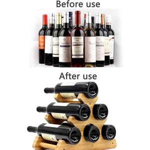 ชั้นไม้ทำด้วยมือชั้นวางขวดไวน์แบบตั้งโต๊ะชั้นวางขวดสำหรับใช้ในครัวบ้านงานแต่งงานงานปาร์ตี้โรงแรมบาร์ตกแต่ง - Product Image 6
