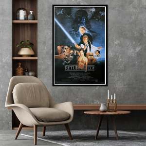 Modern Style Star Wars 'Return of the Jedi' <b>Poster</b> Black Frame Wall Decor - Product Image 1
