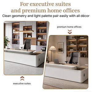 Luxurious Ergonomic <b>L</b>-<b>Shaped</b> Executive <b>Desk</b> <b>DESK</b>-0074 Engineered Wood Computer <b>Desk</b> - Product Image 2