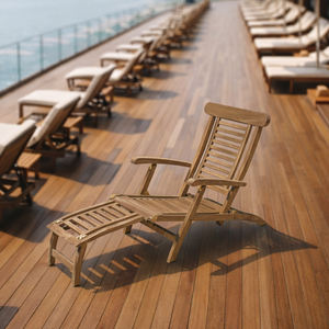 Chaise longue en teck moderne exclusive, pliable, de luxe, pour hôtel, complexe hôtelier, bord de piscine, patio, jardin - Product Image 6