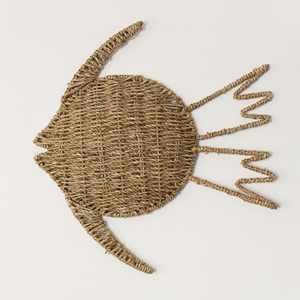 Sea grass hanging <b>art</b> home decorative accessories fish shaped seagrass straw <b>wall</b> hangings - Product Image 2