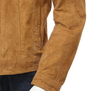 Veste en cuir suédé pour hommes Veste d'hiver à l'extérieur Veste en cuir de couleur unie pour hommes Vente en gros - Product Image 6