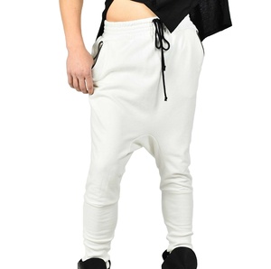 Vêtements de sport décontractés respirants, taille élastique, pantalon de survêtement à entrejambe tombant, couleur unie, unisexe - Product Image 6