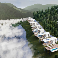Maison capsule moderne, respirante et peu encombrante, conception personnalisée, cabane mobile pour les vacances, idéale pour les voyages en plein air, les stations balnéaires et les séjours en gîte.