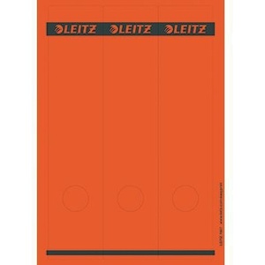 Leitz Self-Adhesive Finger Hole Binder Spine Label Wide/Long 61.5 X 285mm Red 75 Labels/ Pack File <b>Folder</b> Accessory - Product Image 1