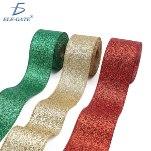 Nastri Natalizi in Tessuto Glitterato Rosso, Verde e Oro - Product Image 4