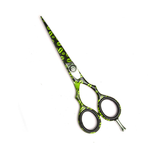 Tijera de corte de pelo de acero inoxidable alemán Tijeras de salón de acero inoxidable con tornillo ajustable y reposapiés - Product Image 1