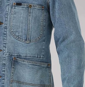 <b>Lightweight</b> Vintage Single-Breasted Men's <b>Denim</b> <b>Jacket</b> Comfortable Breathable Solid Pattern with Stand Collar for Spring Season - Product Image 5