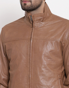 Chaqueta de Cuero Casual de Invierno para Hombre, Estilo Urbano con Cuello Alto, Chaqueta de Buena Calidad para Hombre - Product Image 2