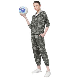 Ensemble 2 pièces personnalisé survêtement pour femmes sweat à capuche avec fermeture éclair sublimée sport ensemble deux pièces automne Street-wear survêtements pour femmes - Product Image 6