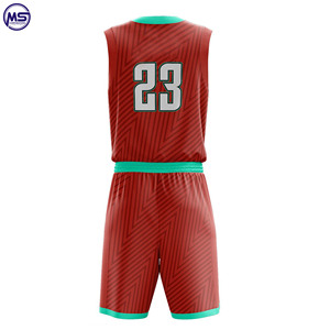 Ensembles d'uniformes de basket-ball pour adultes Chemises et shorts respirants Polyester à sublimation personnalisée de nom d'équipe de grande taille - Product Image 6
