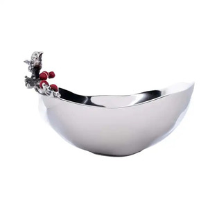 Cuenco para servir de color plateado y aluminio de nuevo estilo para mesa, uso en el hogar y el restaurante, cuencos para servir alimentos y aperitivos - Product Image 4