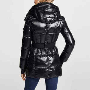 2025 Winter Clothes Women's Stand Collar Crop PU Bubble Puffer Down <b>Jacket</b> Ladies Women Winter - Product Image 2