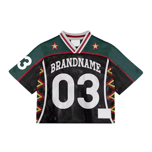 Maillot de football en maille de haute qualité chemises Sublimation personnalisée t-shirt surdimensionné 100% coton pour hommes coupe ample imprimé - Product Image 1