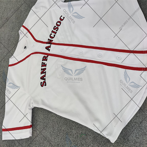 San Francisco Mays # 24 Maillots de baseball vintage classiques à col en V, service de personnalisation de logo OEM, respirants et à séchage rapide - Product Image 4