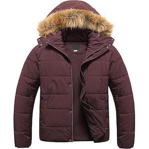 Veste matelassée d'hiver personnalisée OEM pour hommes, imperméable à capuche chaude et respirante pour le sport - Product Image 5